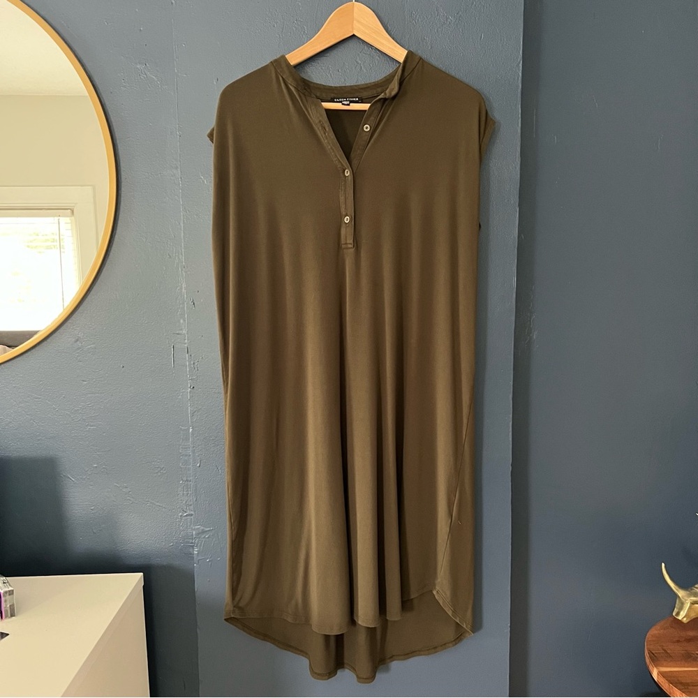 Eileen Fisher Olive Green Dress
